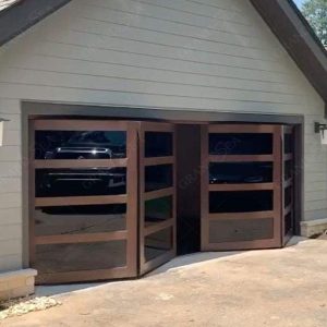 Sectional Folding Wooden Garage Door