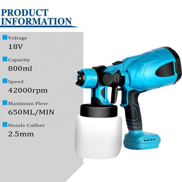 800ML Electric High-Pressure Spray Paint Gun - Image 3