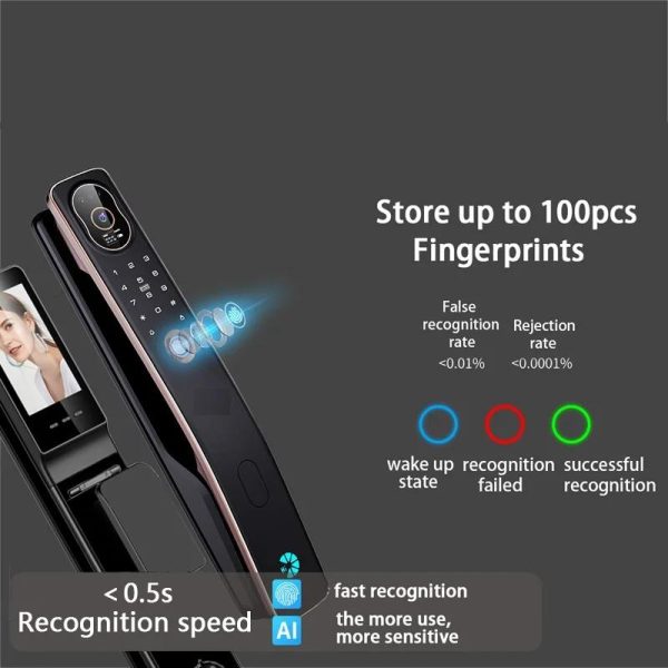3D Face, Video & HD Camera Smart Door Lock - Image 4