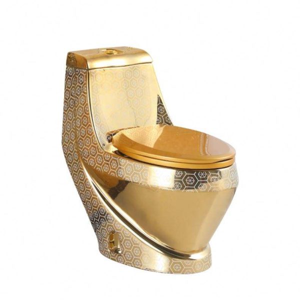 Ceramic Gold Plating Arabic Style Toilet - Image 4