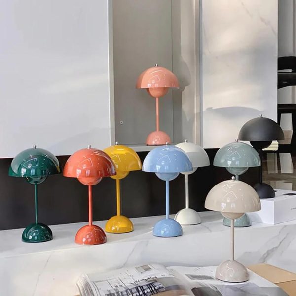 Metal Mushroom Indoor Table Lamp - Image 4