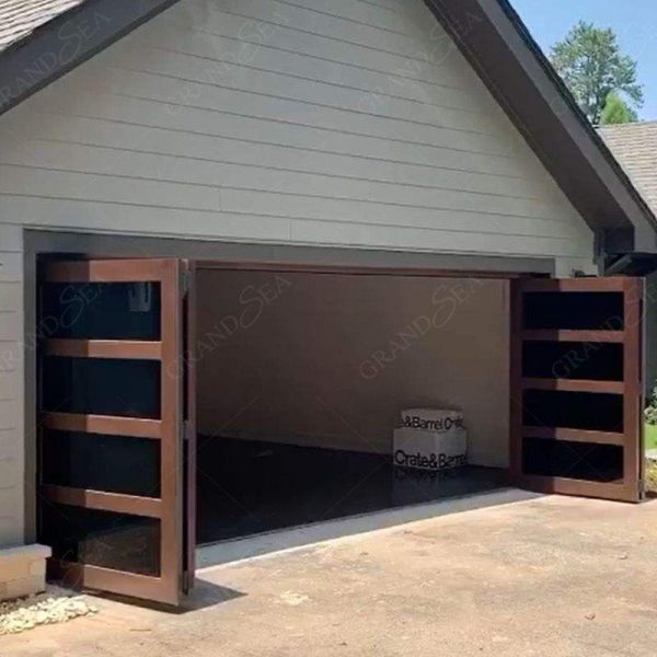 Sectional Folding Wooden Garage Door - Image 5
