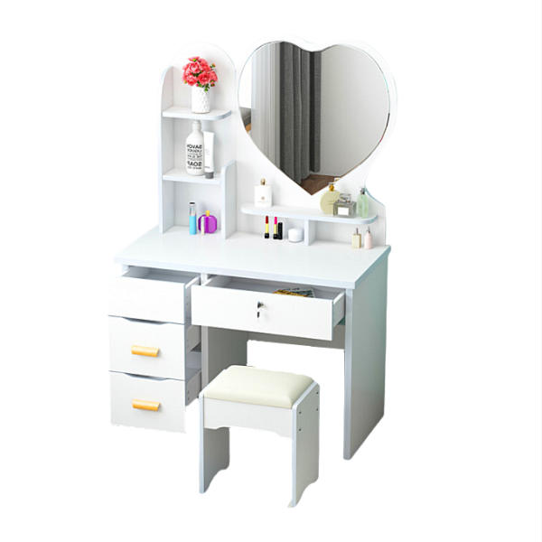 White Modern Vanity Dresser Set - Image 5