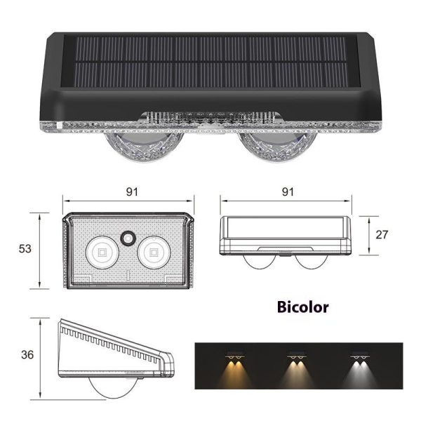 LED Solar Wall Outdoor Light - Image 7