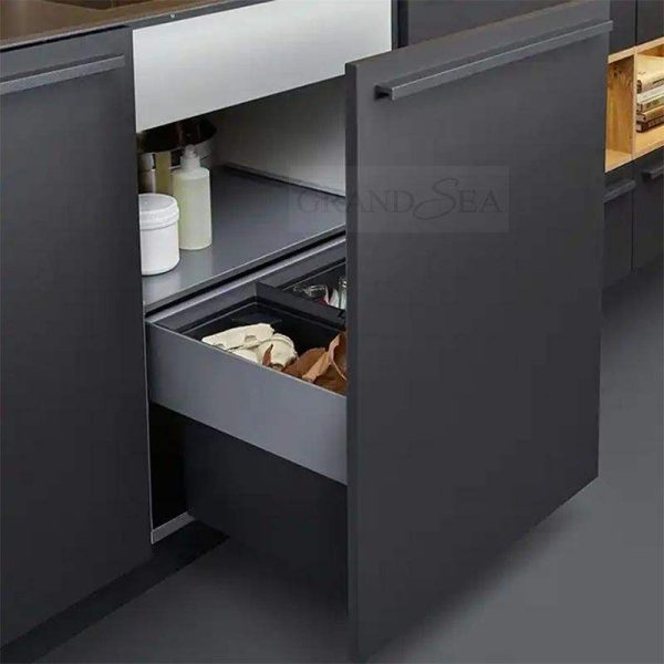 Black Lacquer Finish Modern Kitchen Cabinet - Image 7