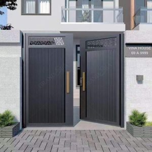 Digital Lock  Aluminum Boundary Wall Gate