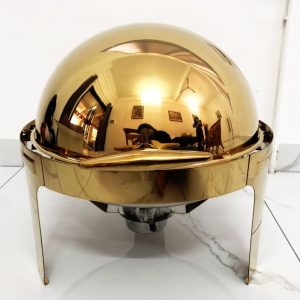 Gold Restaurant Hotel Display Set Hot Pot Buffet Equipment Food