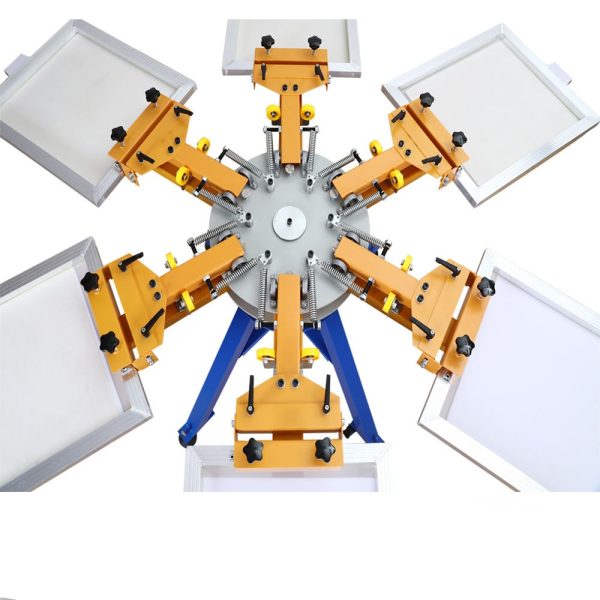 6-Color 6-Station Manual Screen Printing Machine - Image 2
