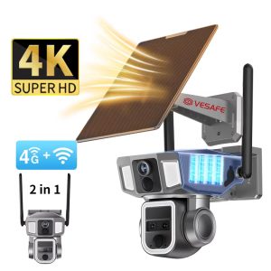 4G Smart PTZ Camera with Solar Battery & 10x Optical Zoom