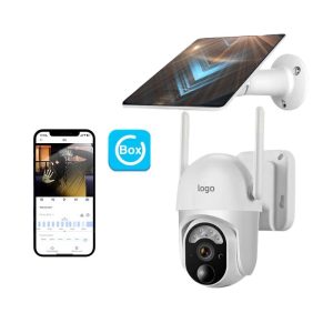 Outdoor PTZ Solar Surveillance Camera – Motion Detection & Two-Way Audio