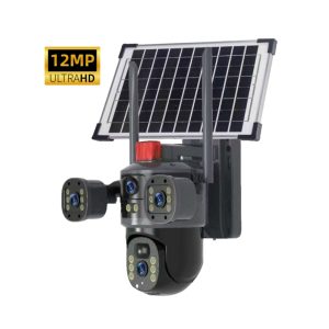 T3 Smart Solar Security Camera – Dual-Lens 12MP PTZ with AI Detection