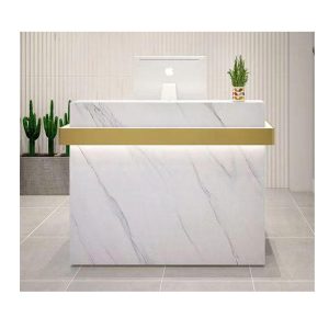 Mini L-Shape Modern Reception Desk – Space-Saving Office Counter