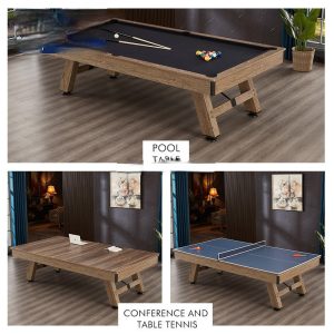 8ft MDF 3-in-1 Snooker Table